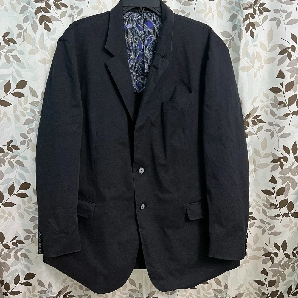 Robert Graham Men's 48 Tailored Fit Cotton Stretch Blazer Sport Coat Paisley